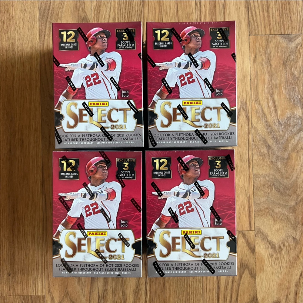 2021 Panini Select MLB Baseball Blaster Boxes (LOT of 4) SEALED NEW